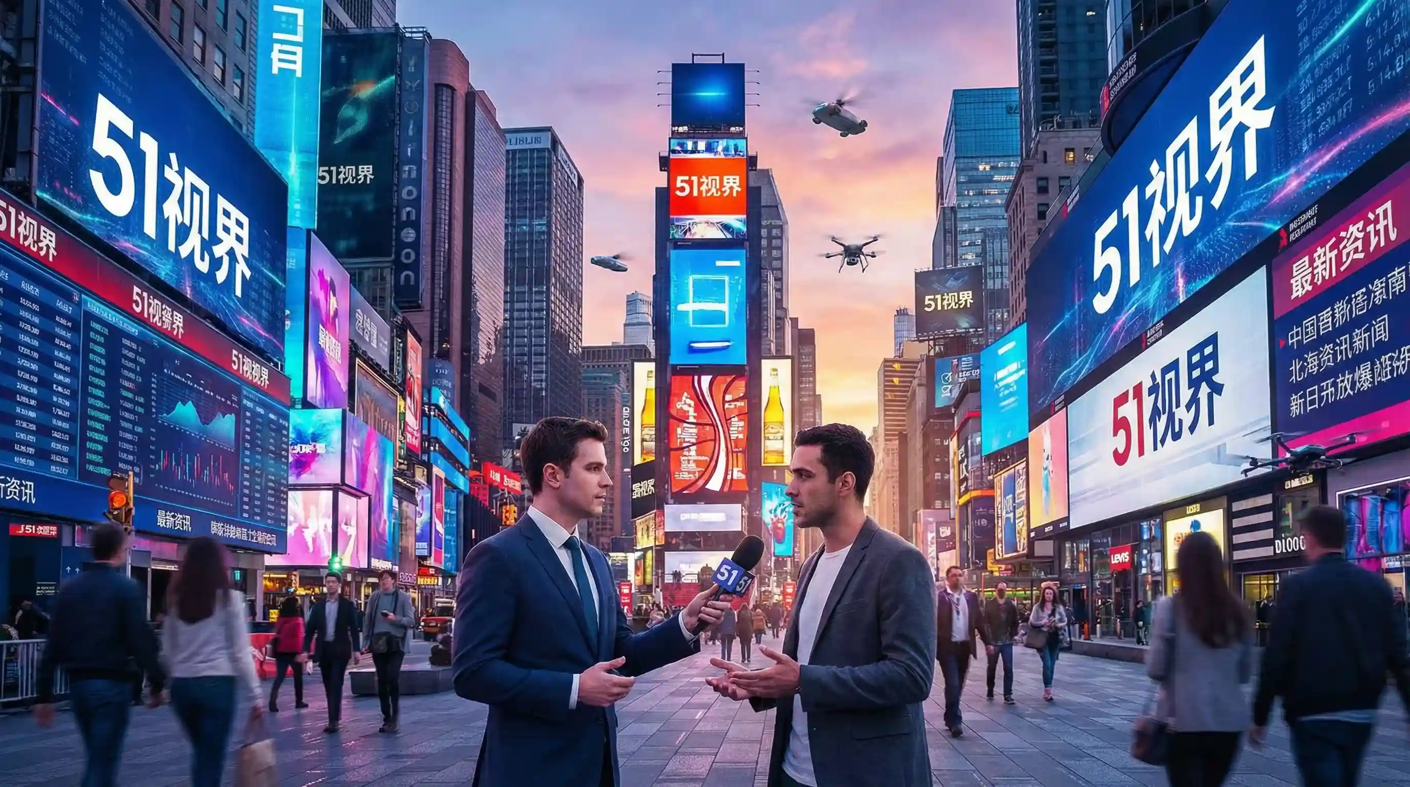 城市街头采访现场 - 五一吃瓜 民生报道